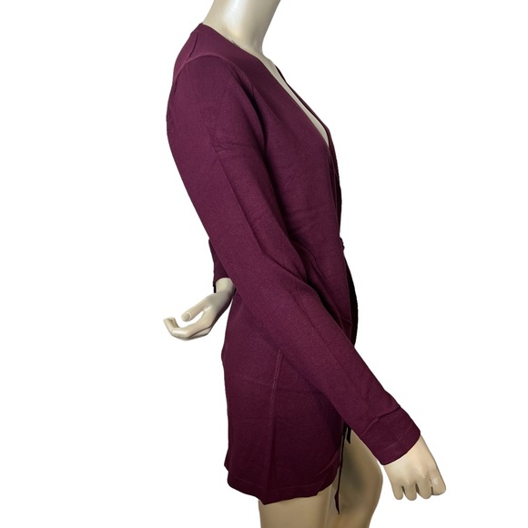 Coco Bleu Mulberry Long Sleeve Tie Knit Cardigan. - Picture 5 of 10